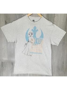 Star Wars Princess Leia Grey Adult Shirt L #12 Disney